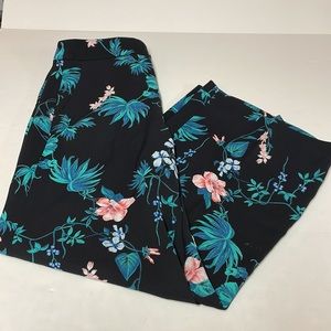Banana Republic Floral Wide Leg Pants Size 12